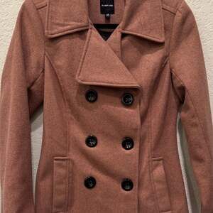 Rampage rust Pink Faux Wool Peacoat XS